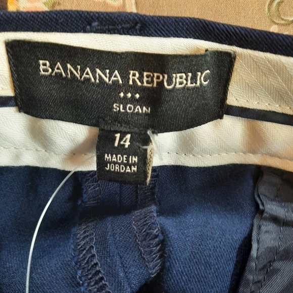 🛍 Banana Republic Factory Sloan Slim Pant navy blue trouser 988582 size 14 - Picture 12 of 14